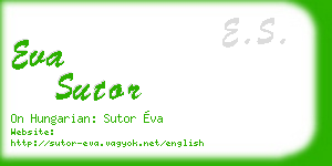 eva sutor business card